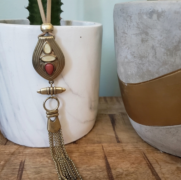 Lucky Brand Jewelry - Lucky Brand Pendant Fringe Necklace